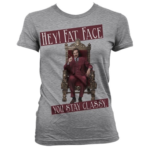 Hey! Fat Face Girly T-Shirt (L HeatherGrey)