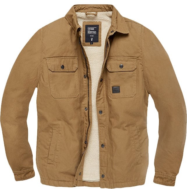 Dean jacka med teddyfoder (M Dark Tan)