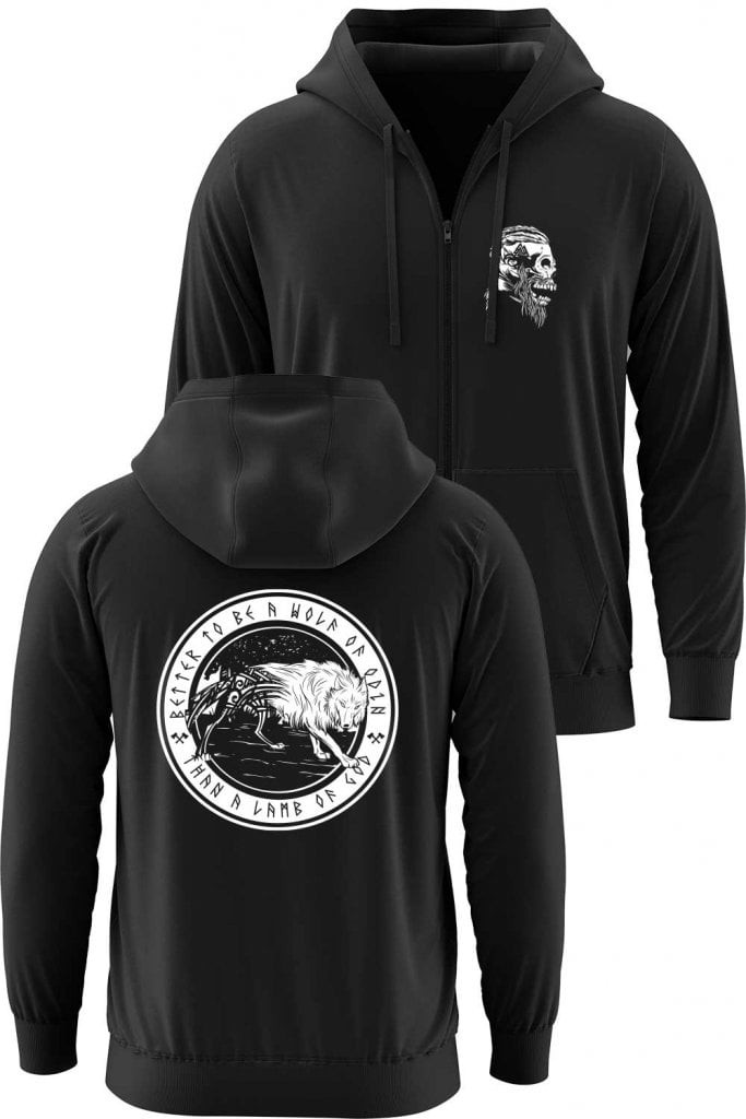 Better to be a wolf of Odin ziphoodie (3XL)