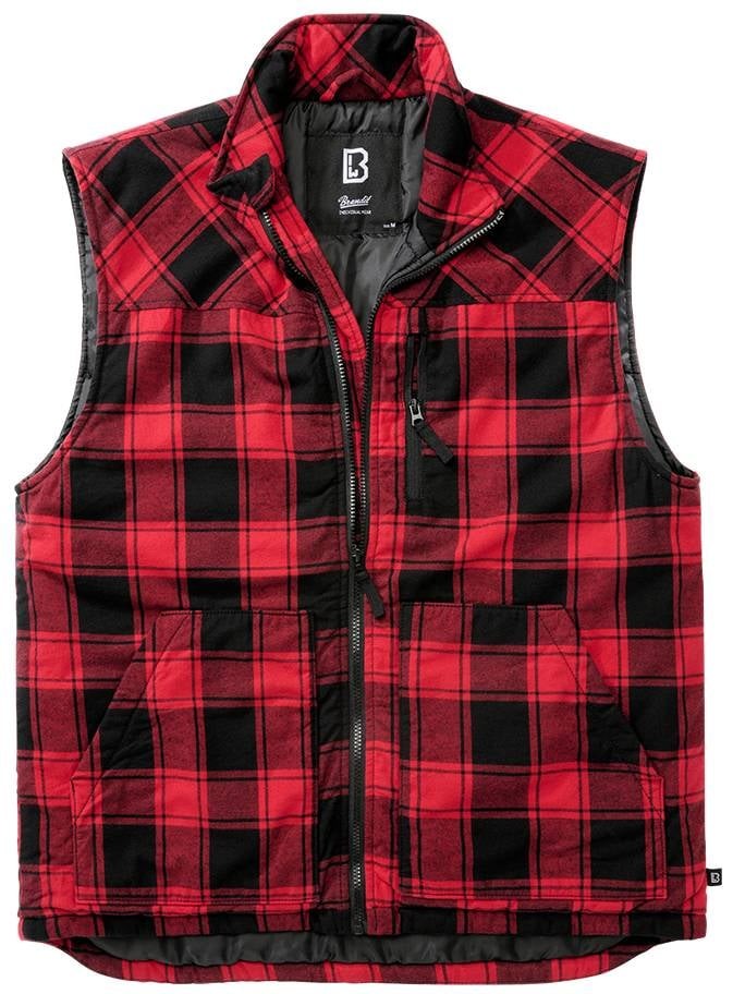 Flanellväst herr (S red/black)