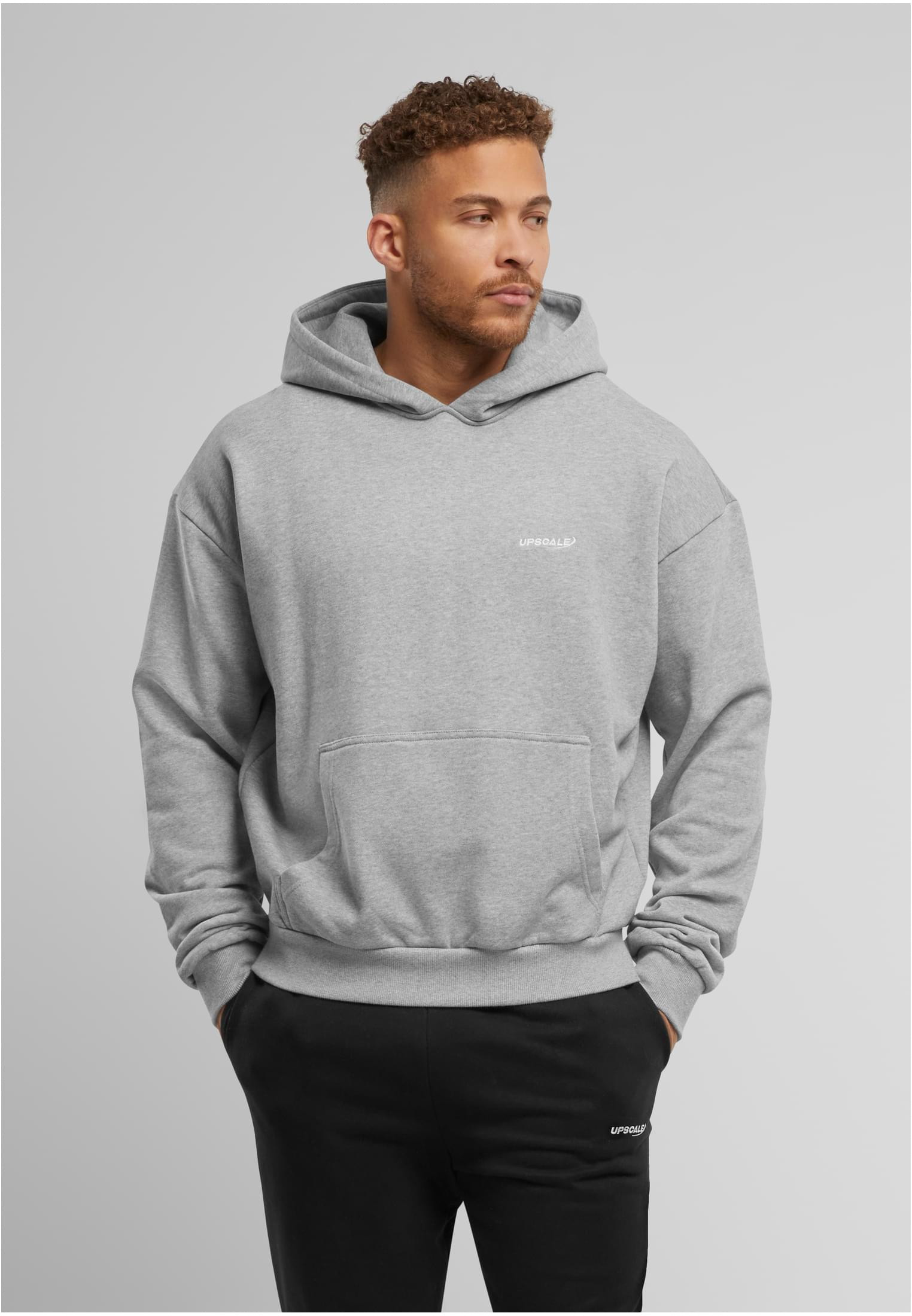 Huvtröja med logotyp bröst regular – grå (3XL grå)