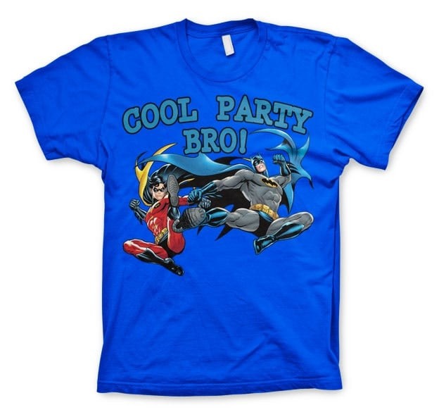 Batman - Cool Party Bro! T-Shirt (L Blue)