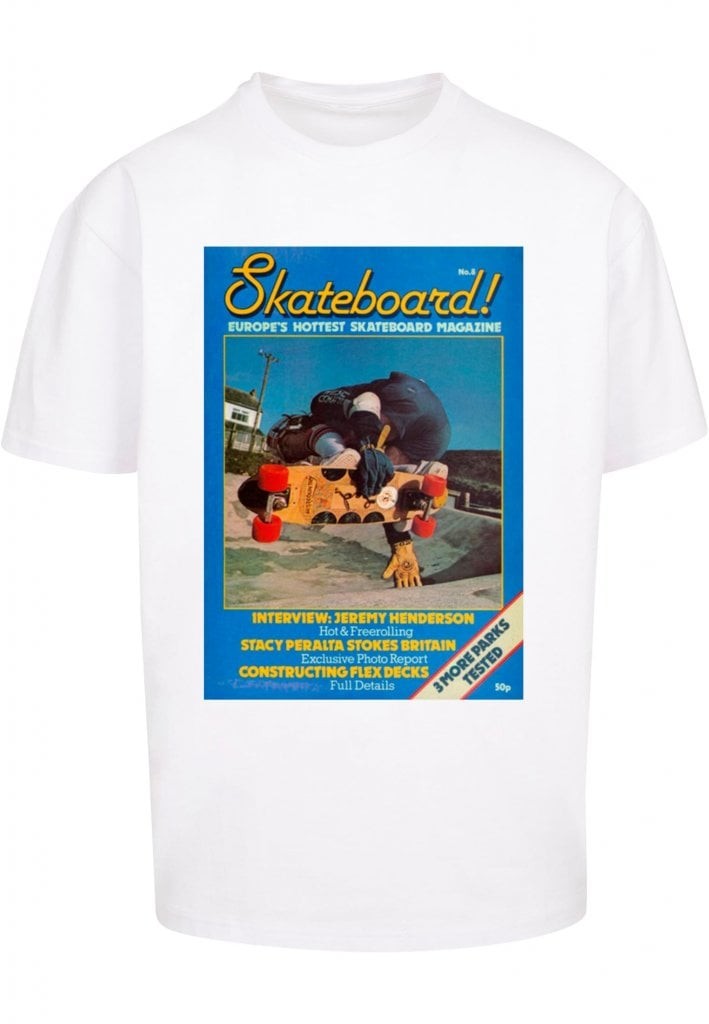 Skateboard Magazine Cover No 8 oversized T-shirt herr (white S)
