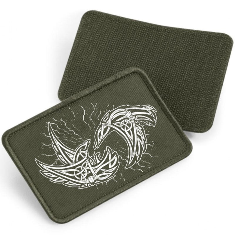 Odens korpar - tygpatch med kardborre (Military green Onesize)