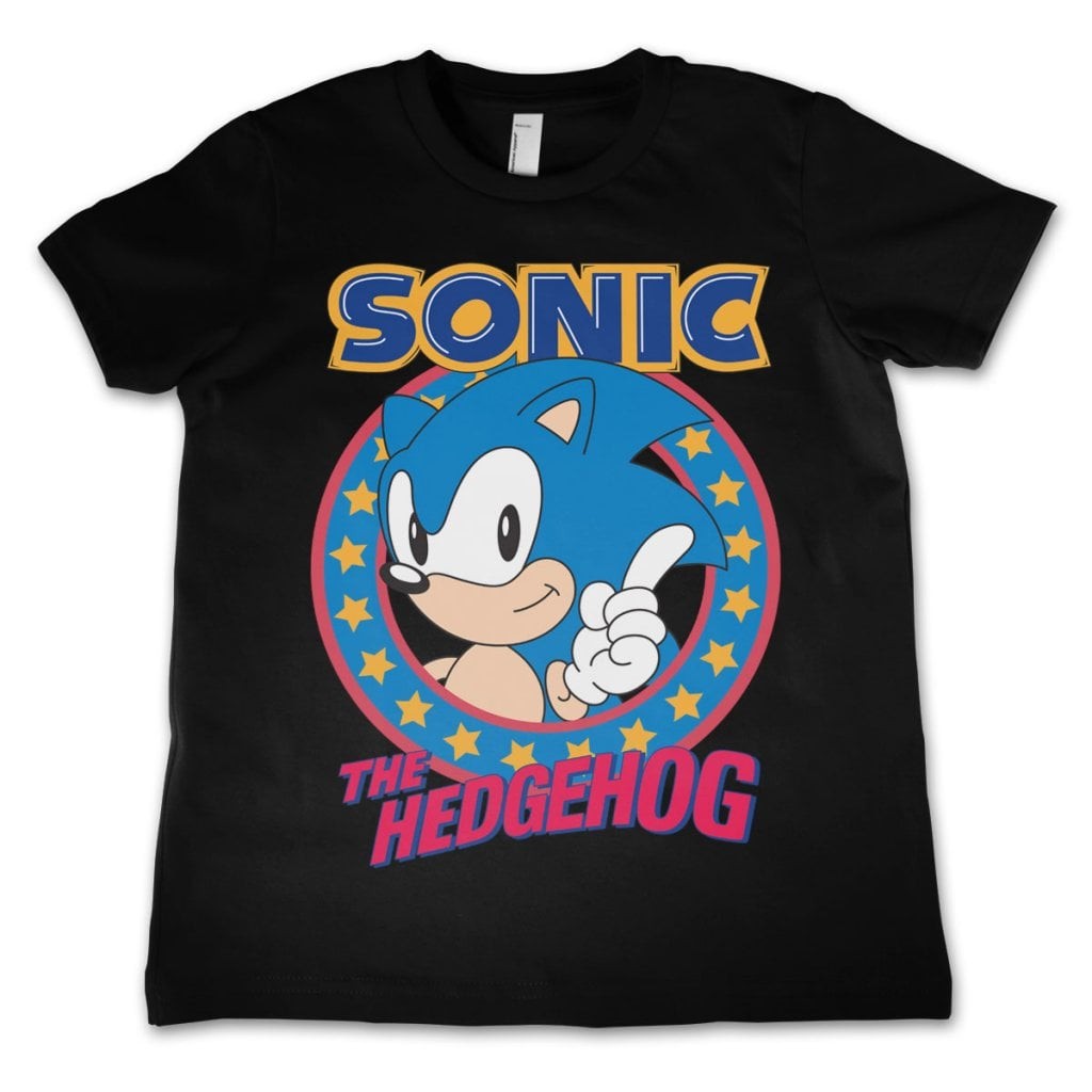 Sonic The Hedgehog Kids T-Shirt (Black 9-10 år)