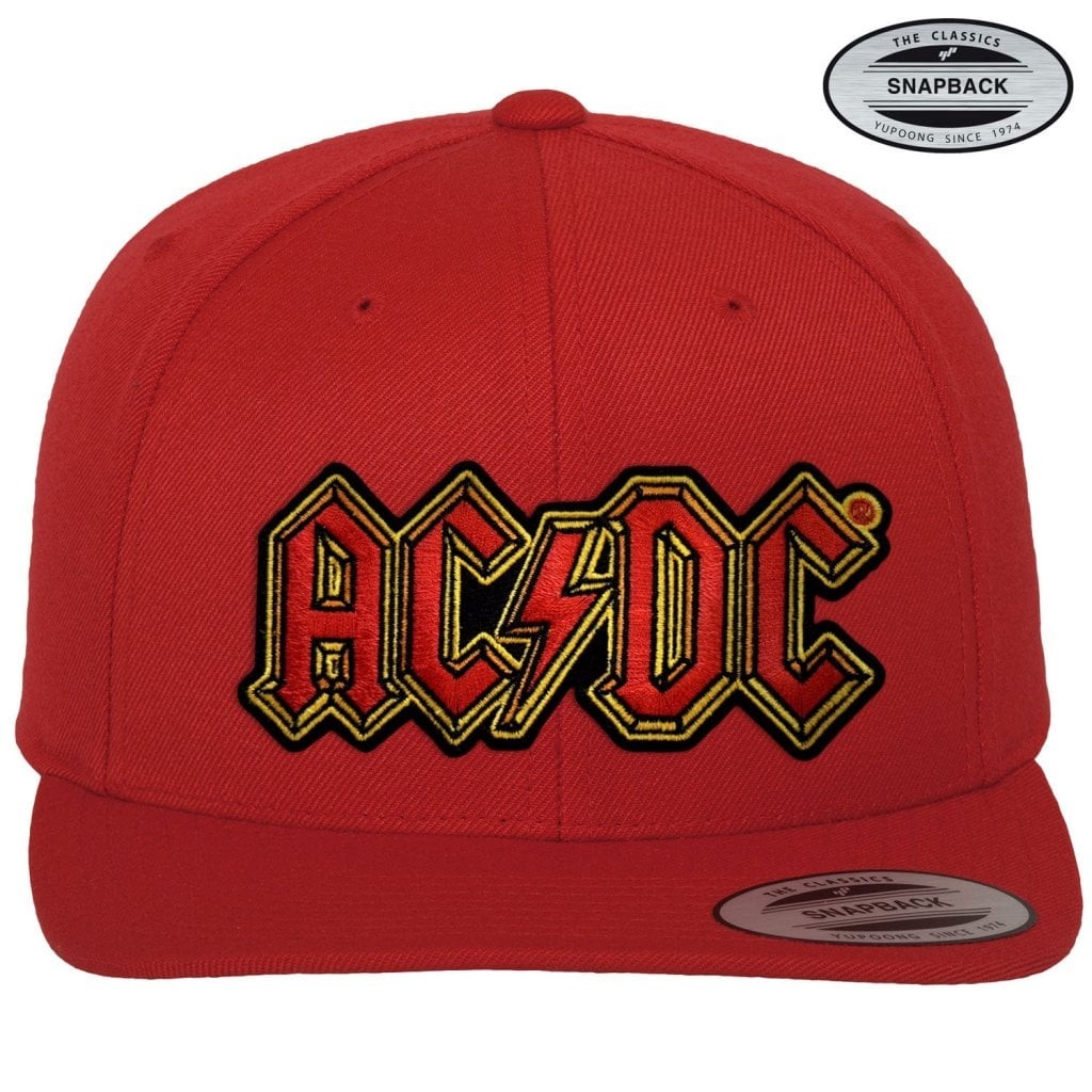 AC/DC Logo Snapback keps (Adjustable Red)