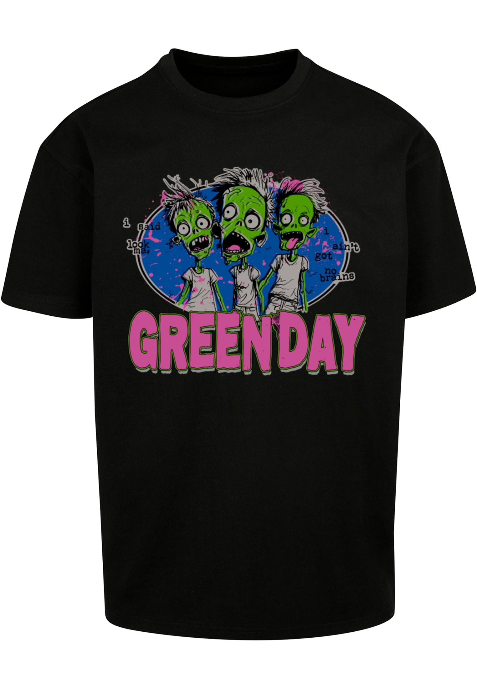 Zombier, text GREEN DAY Green Day Zombie T-shirt för herr – svart (L svart)