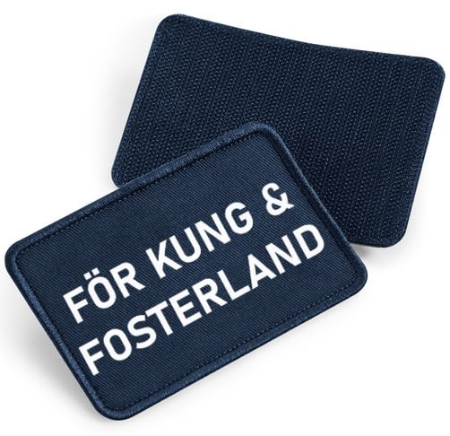 För Kung & Fosterland - tygpatch med kardborre (French navy Onesize)