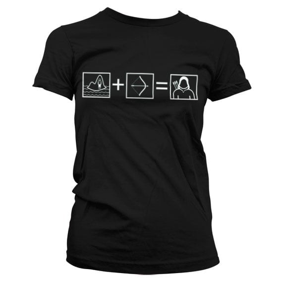 Arrow Riddle Girly T-Shirt (L Black)