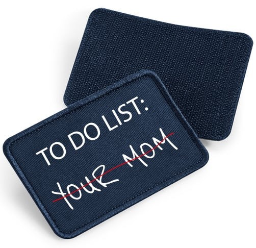 To Do List - tygpatch med kardborre (French navy Onesize)