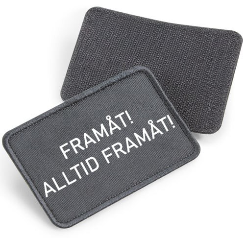 Framåt! Alltid Framåt! - tygpatch med kardborre (Graphite gray Onesize)