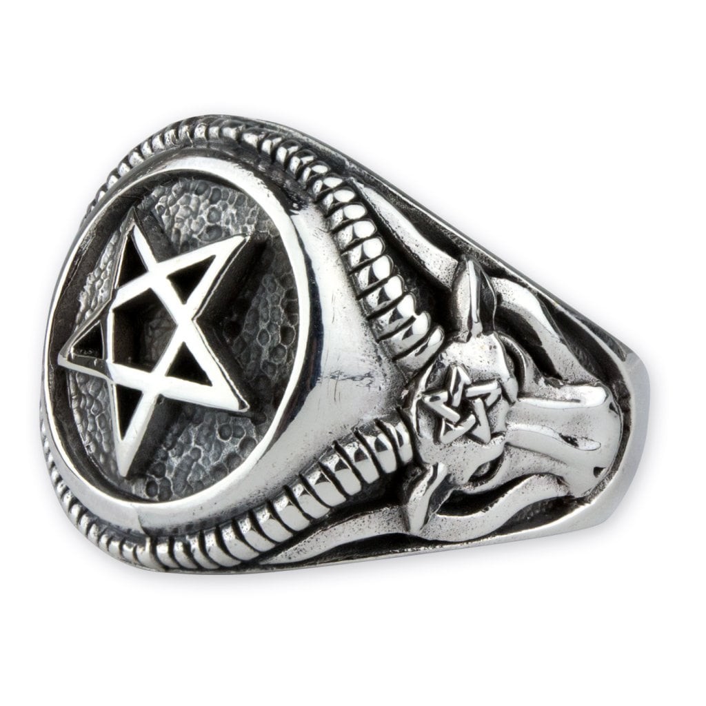 Celtic pentagram ring i silver (54)