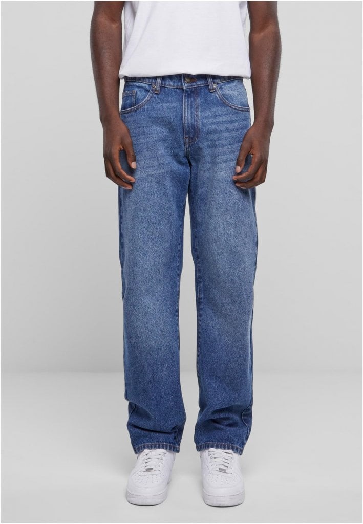 Heavy Ounce Straight Fit Jeans (30 new mid blue washed)