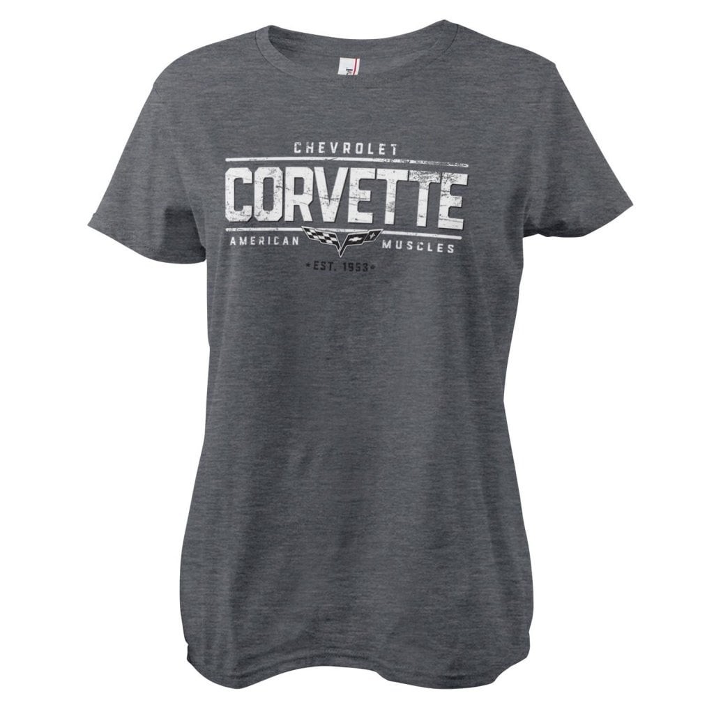 Corvette - American Muscles Girly Tee (DarkHeather L)