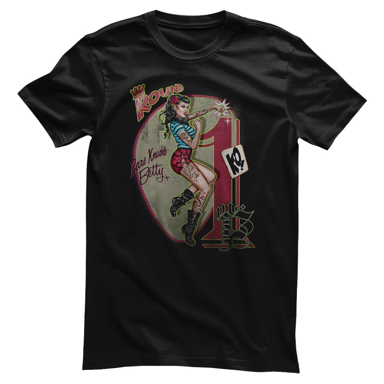 Alchemy - Bare Knuckle Betty T-Shirt (3XL Black)