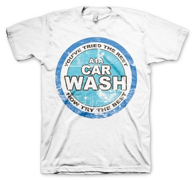 A1A Car Wash T-Shirt (L White)