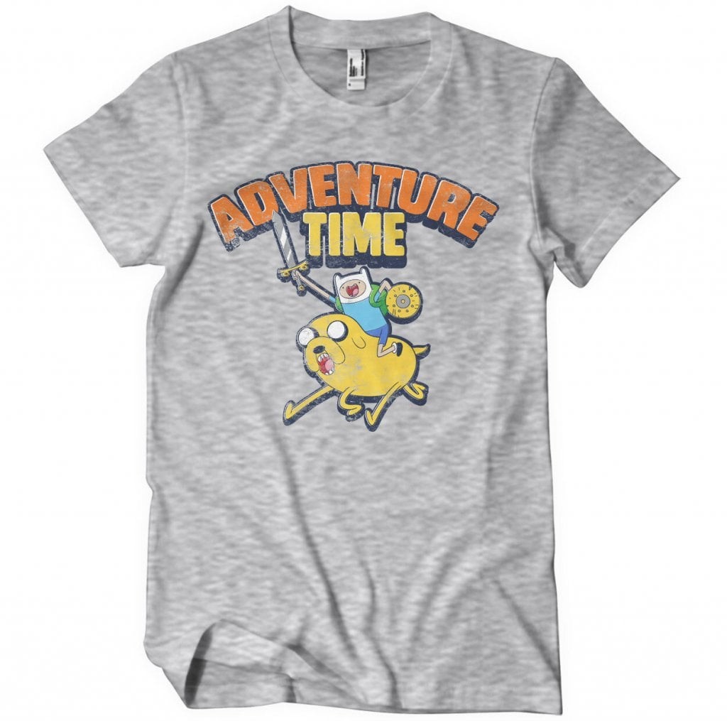 Adventure Time Washed T-Shirt (HeatherGrey L)