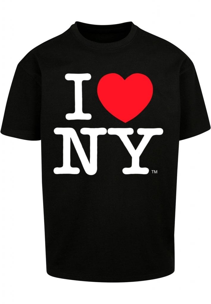 I Love NY oversized T-shirt herr (black 4XL)