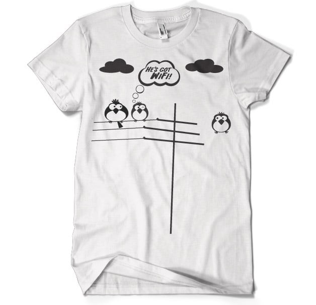 He's Got WiFi T-Shirt (White 3XL)