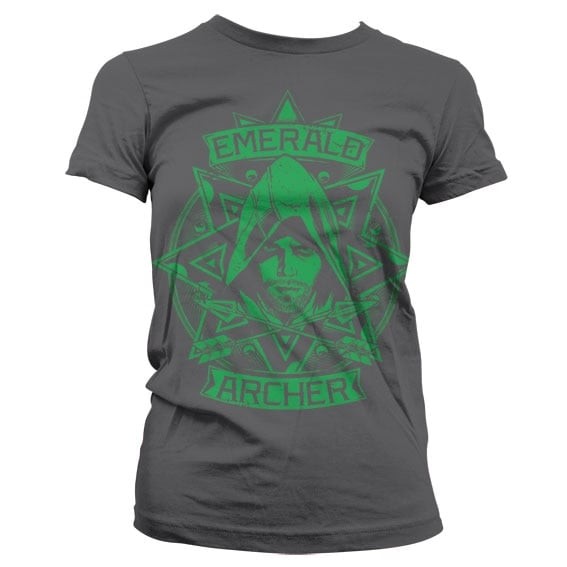 Arrow - Emerald Archer Girly T-Shirt (L DarkGrey)