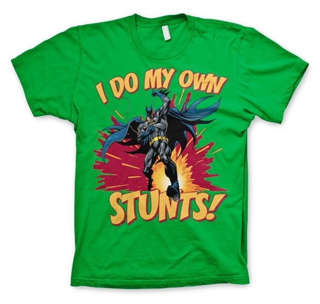 Batman - I Do My Own Stunts T-Shirt (L Green)