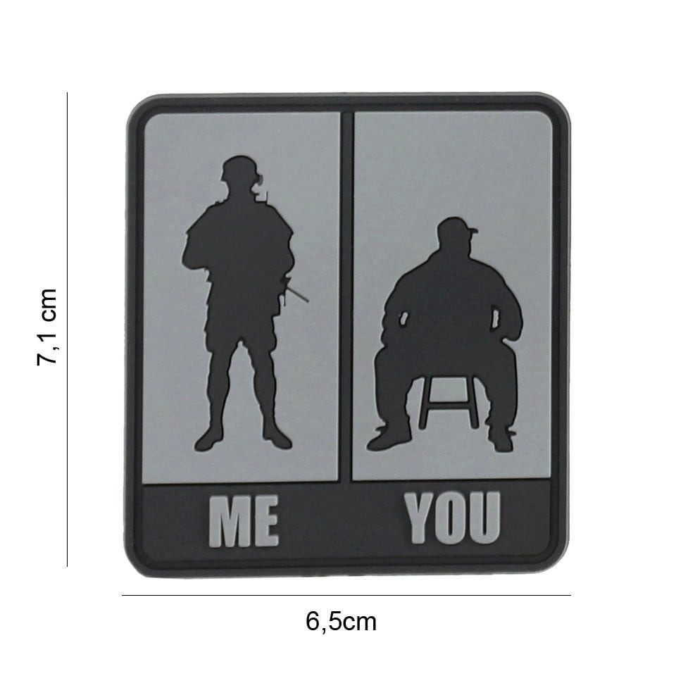 Me & You PVC patch grå