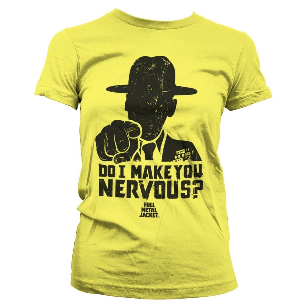 Full Metal Jacket - Do I Make You Nervous Girly Tee (S Yellow)
