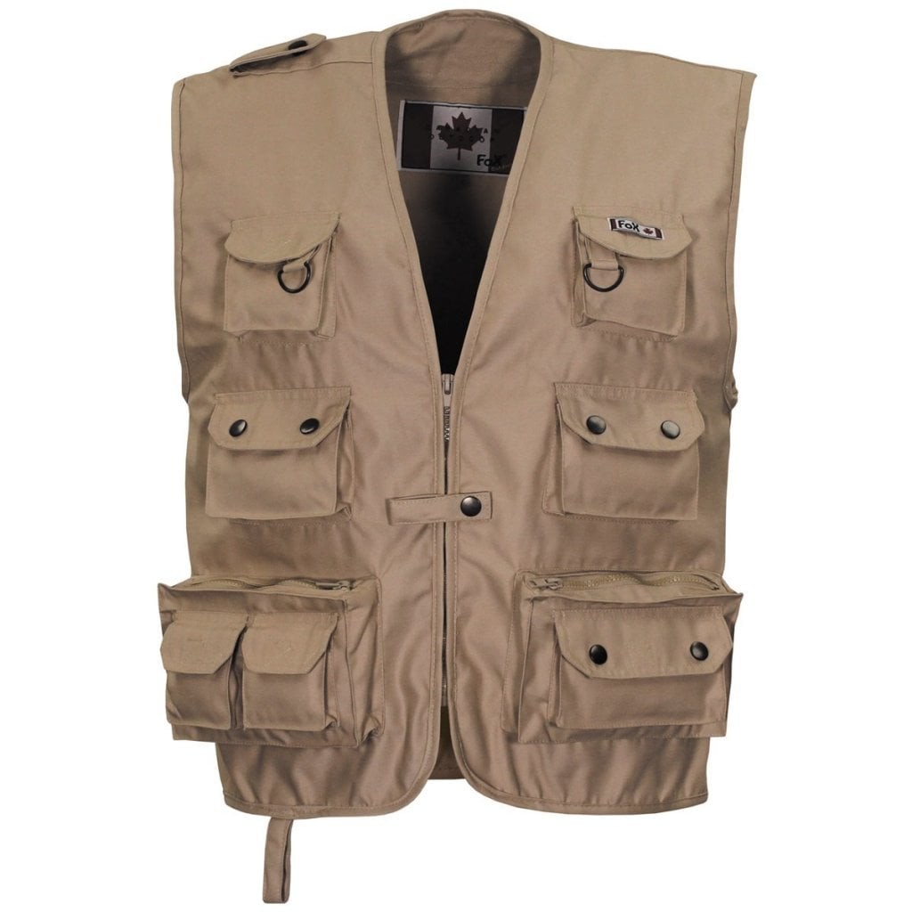 Väst med många fickor (L Khaki)
