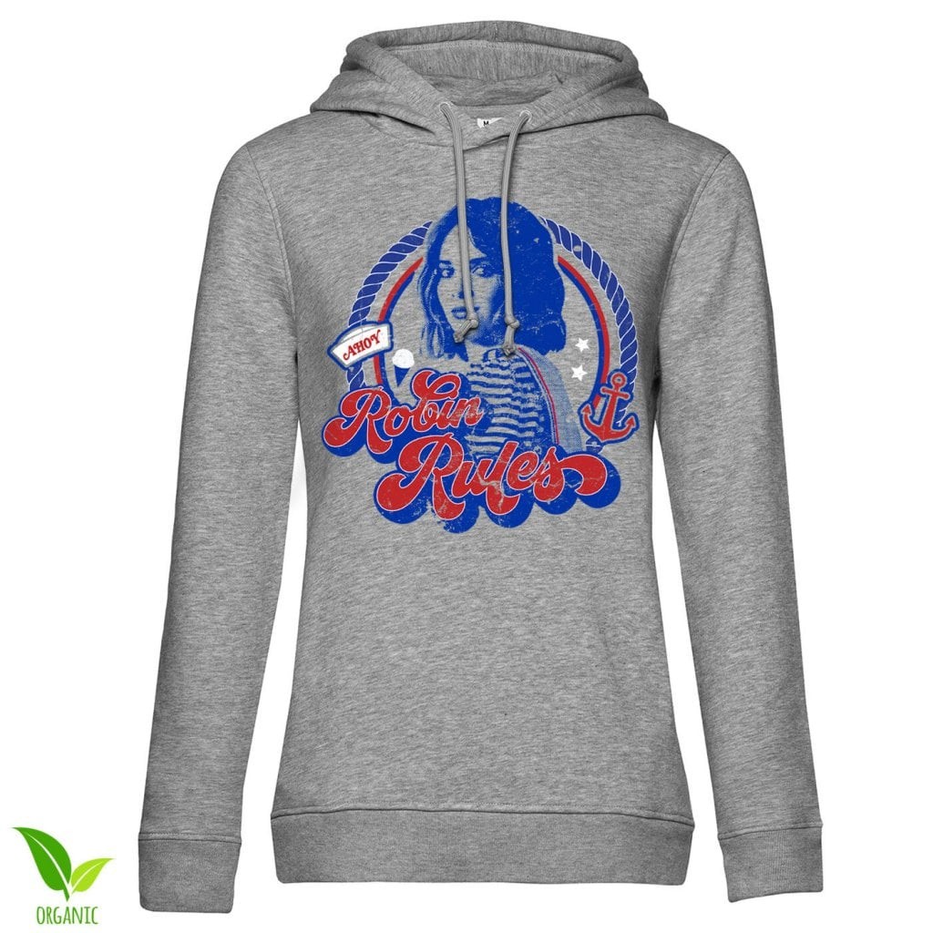 Robin Rules Girls Hoodie (HeatherGrey M)