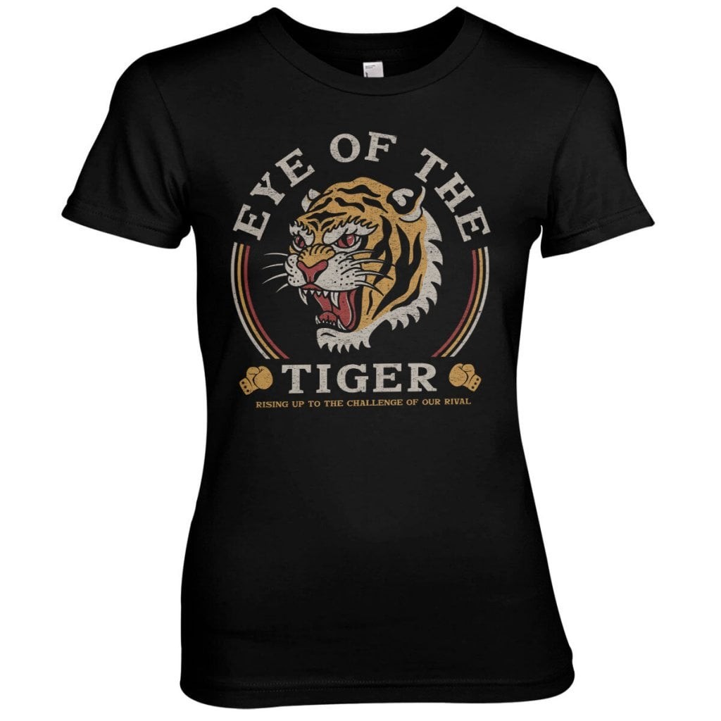 Eye Of The Tiger Girly Tee (Black L)