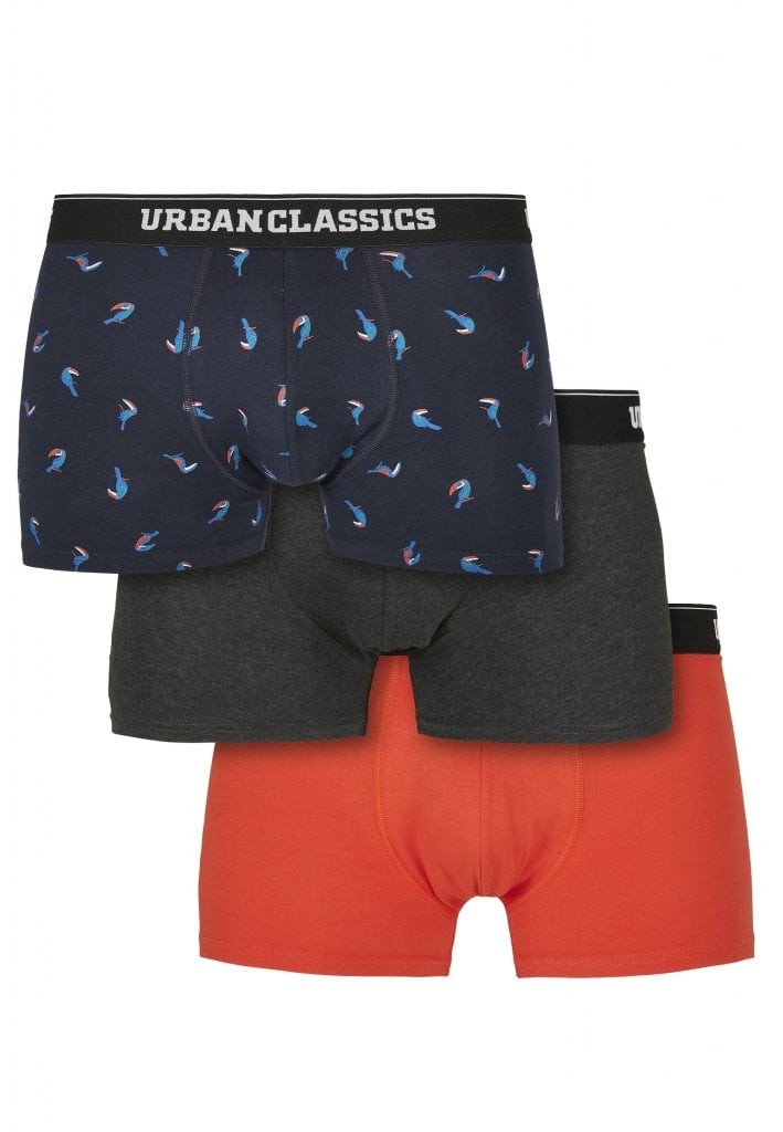 Boxershorts med papegoja (4XL Papegoja/orange/grå)