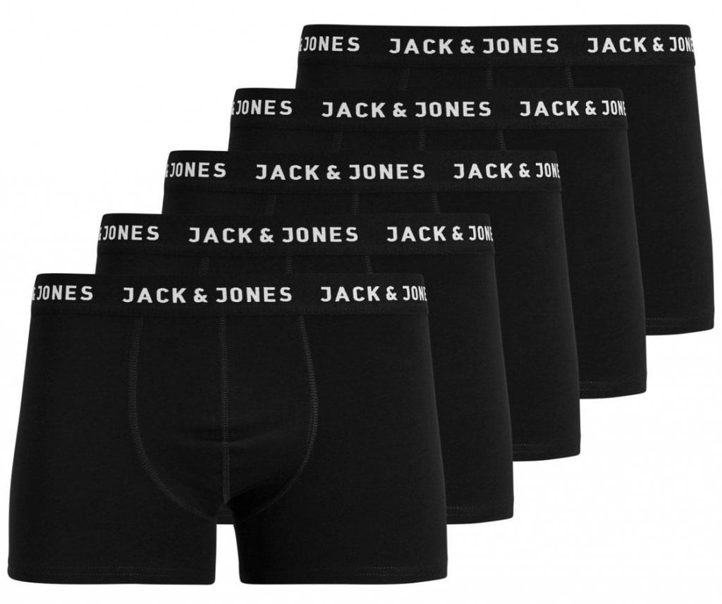 5-pack svarta boxershorts barn (140)