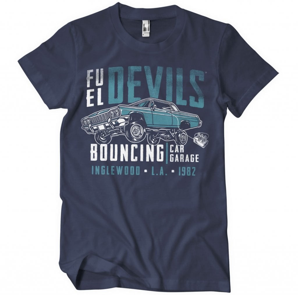 Fuel Devils Bouncing Garage T-Shirt (Navy L)
