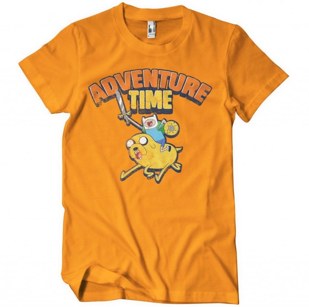 Adventure Time Washed T-Shirt (Orange L)