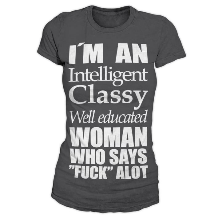 An Intelligent, Classy Woman Tjej T-shirt (Dark-Grey L)