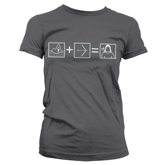 Arrow Riddle Girly T-Shirt (L DarkGrey)