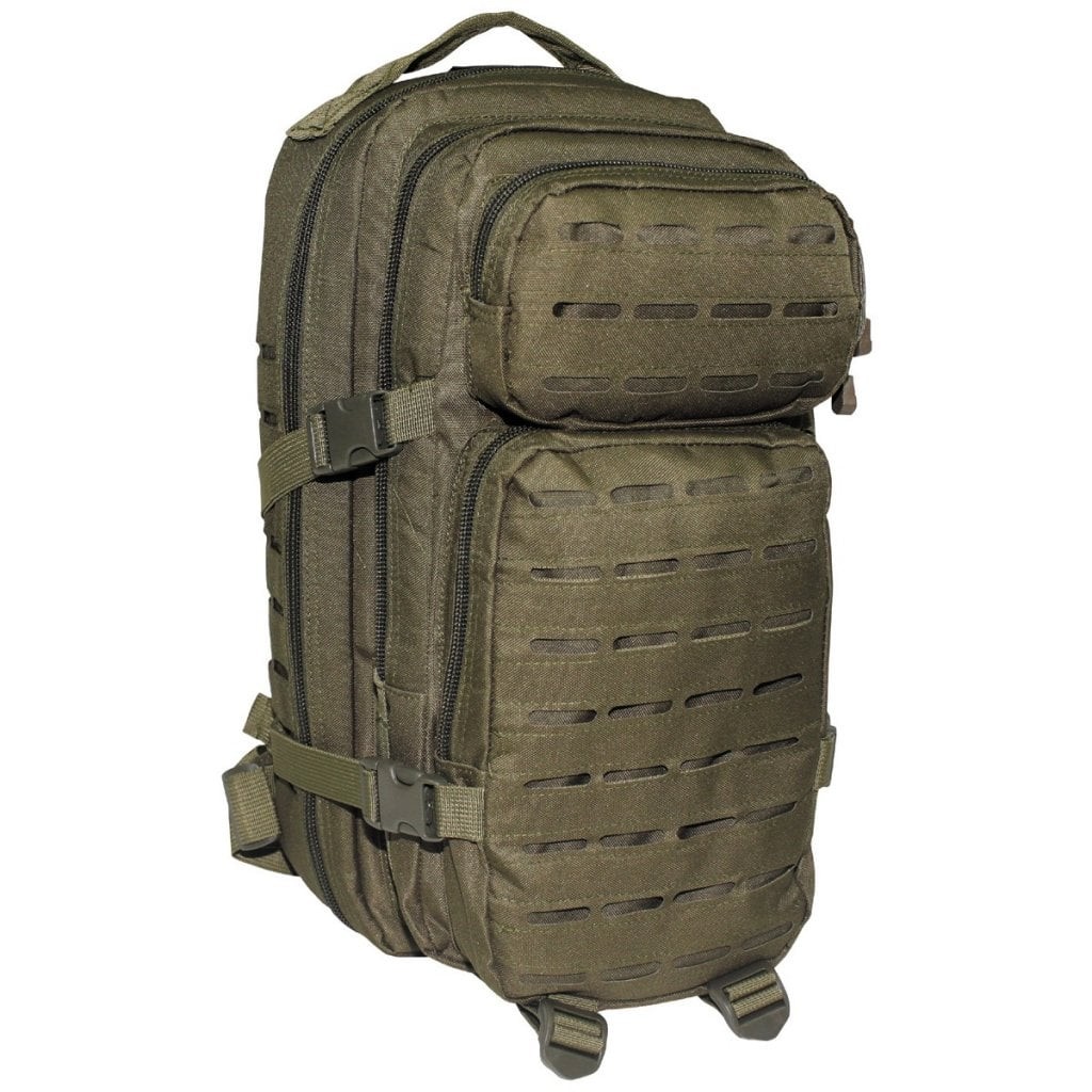 US ryggsäck "Assault I" laserskuren (OD Green)