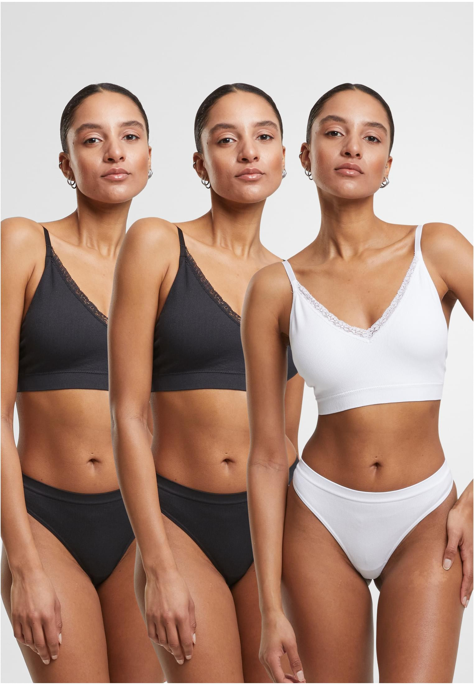 Eleganta Stringtrosor 3-Pack (S black+black+white)