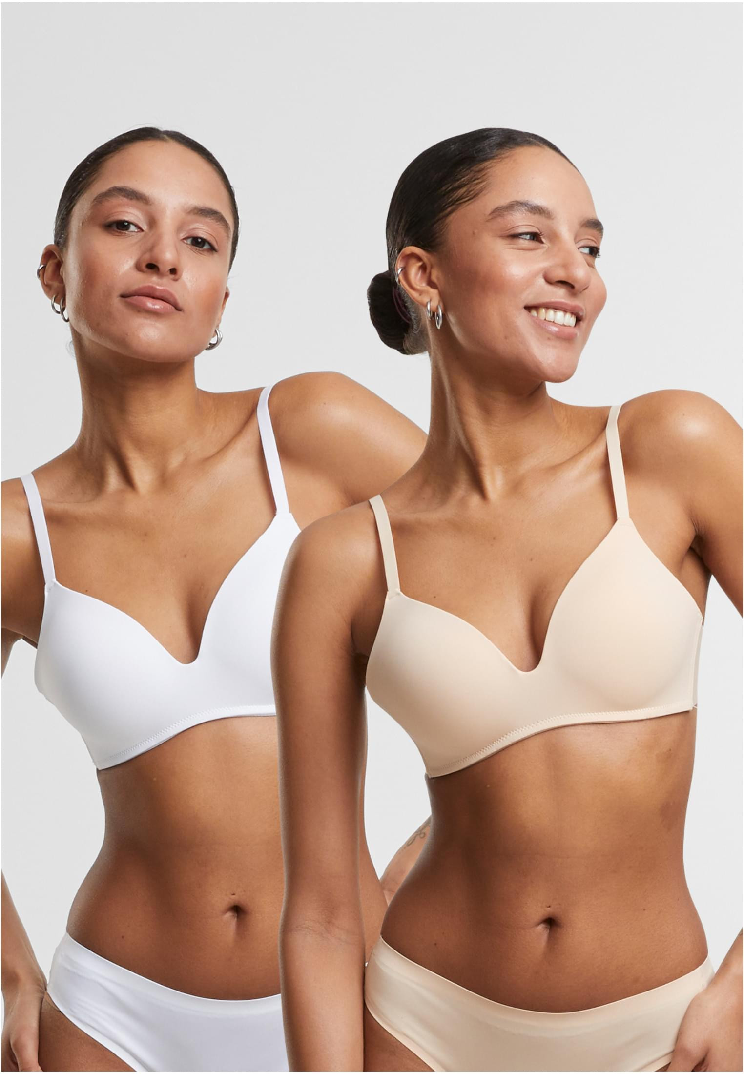 Basic Vadderade BH 2-Pack (70A white+nude)