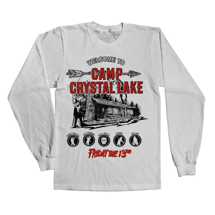 Camp Crystal Lake Long Sleeve Tee (S White)