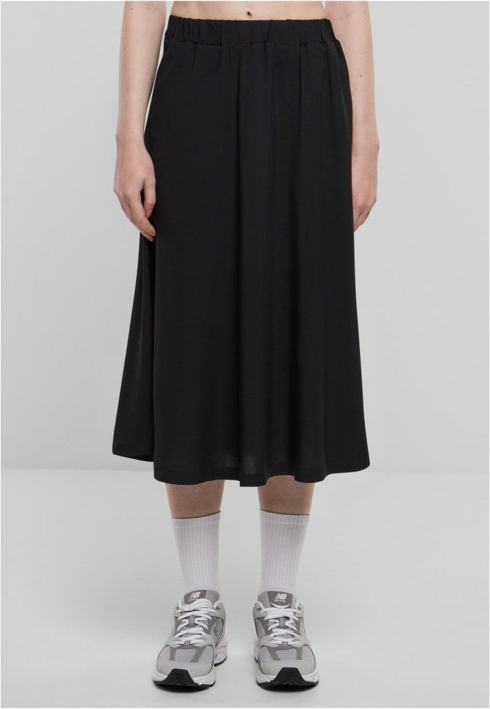 Svart långkjol i viskos (3XL black)