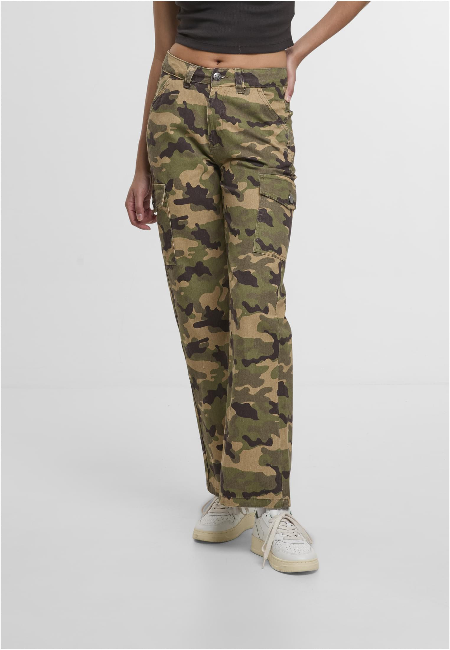 Byxor med camouflage mönster regular – green camo (L green camo)