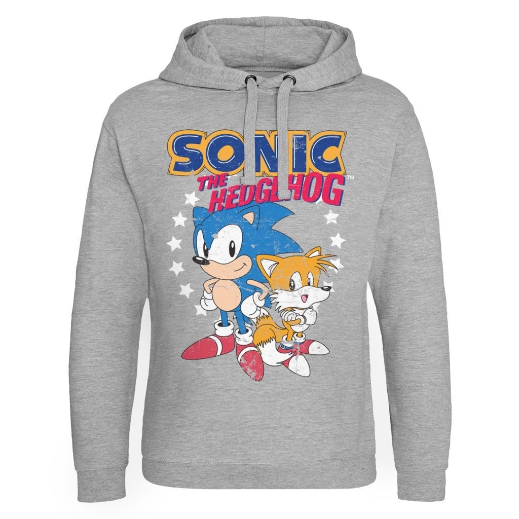 Sonic The Hedgehog - Sonic & Tails Epic Hoodie Herr (HeatherGrey M)