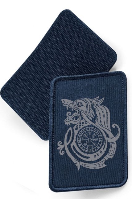 Garm hund - tygpatch med kardborre (French navy Onesize)