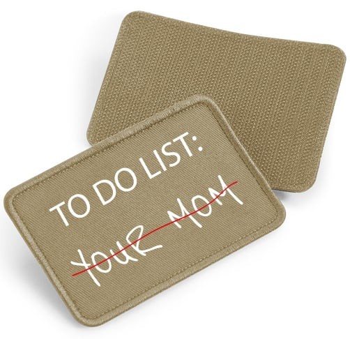 To Do List - tygpatch med kardborre (Desert sand Onesize)