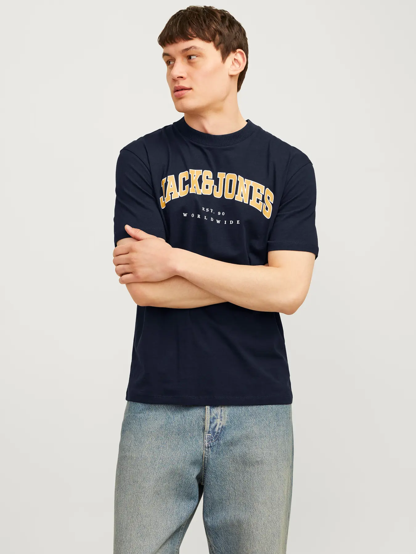 Avslappnad Varsity T-shirt Jack & Jones (L Navy Blazer)