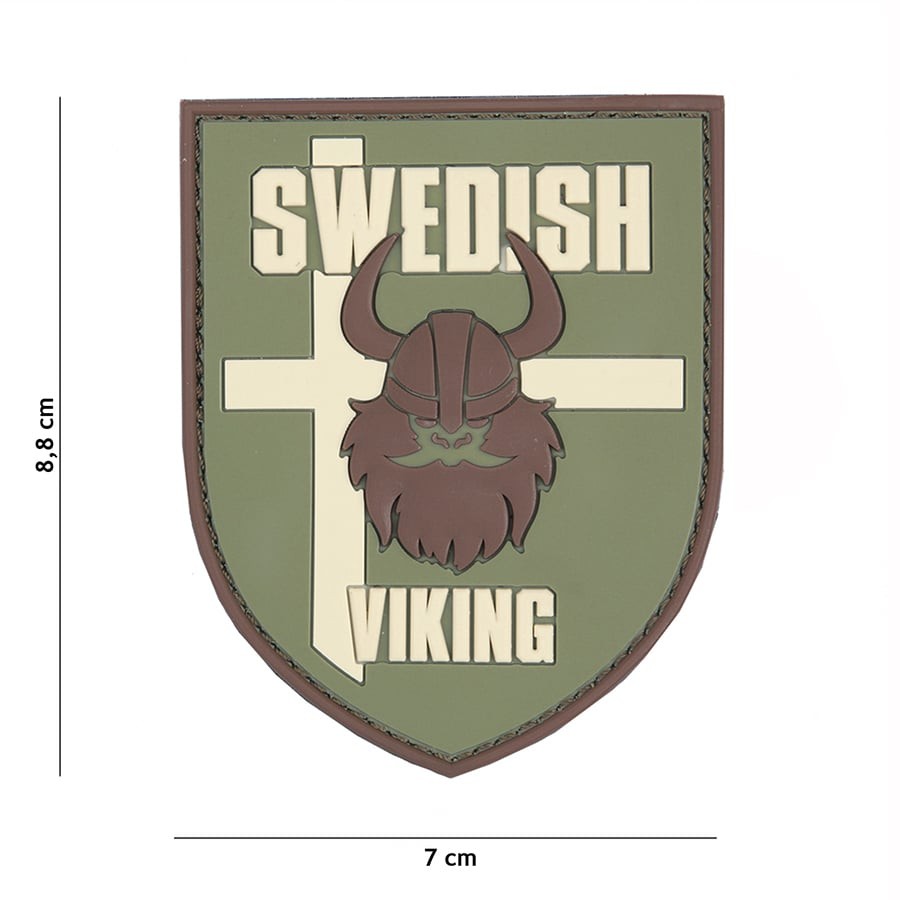 Swedish Viking PVC patch grön/brun