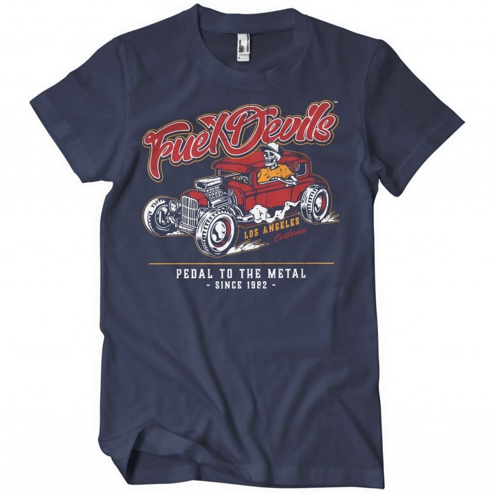 Fuel Devils - Pedal To The Metal T-Shirt (Navy L)
