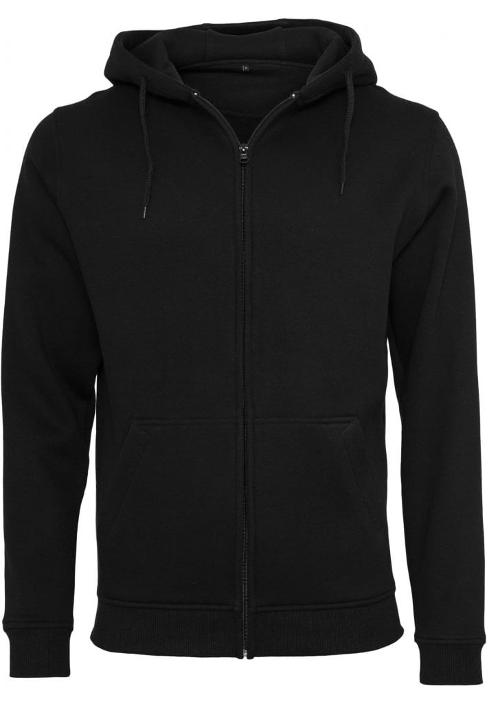 Svart zip hoodie herr (XXL)
