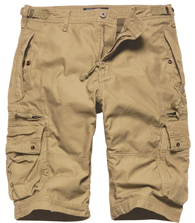 3/4 loose fit cargo shorts herr (3XL dark khaki)